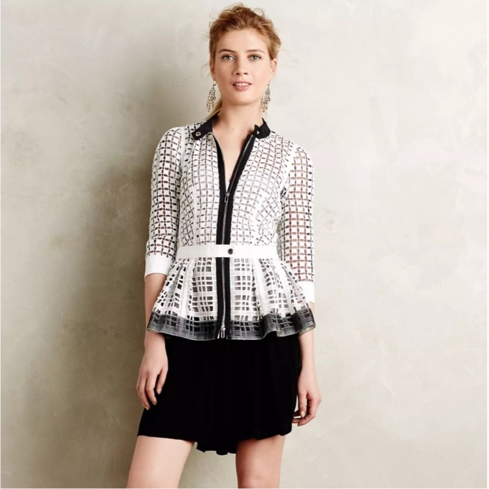 Bequile by Byron Lars stunning peplum jacket size 2